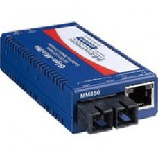 Advantech 10/100/1000Mbps Miniature Media Converter with LFPT - 1 x Network (RJ-45) - 1 x SC Ports - DuplexSC Port - Single-mode - Gigabit Ethernet - 10/100/1000Base-TX - DIN Rail Mountable, Wall Mountable IMC-370-SST-PS-A