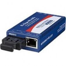 Advantech Industrial Grade 10/100/1000 Mbps Miniature Media Converter - 1 x Network (RJ-45) - 1 x SC Ports - DuplexSC Port - Gigabit Ethernet - 10/100/1000Base-TX - DIN Rail Mountable, Wall Mountable IMC-370I-SSR-PS-A