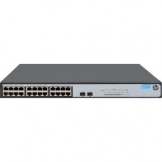 HPE 1420-24G-2SFP+ 10G Uplink Switch - 24 Ports - Gigabit Ethernet, 10 Gigabit Ethernet - 10/100Base-TX, 10/100/1000Base-T, 10GBase-X - 2 Layer Supported - Power Supply - Twisted Pair, Optical Fiber - 1U High - Rack-mountable, Desktop - Lifetime Limited W