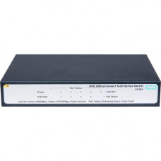 HPE OfficeConnect 1420 5G PoE+ (32W) Switch - 5 Ports - Gigabit Ethernet - 10/100/1000Base-TX - 2 Layer Supported - Twisted Pair - Rack-mountable, Desktop - 3 Year Limited Warranty - TAA Compliance JH328A#ABA