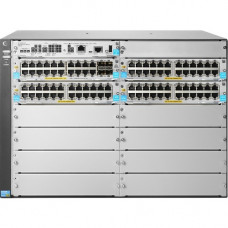 HPE 5412R 92GT PoE+/4SFP+ (No PSU) v3 zl2 Switch - 92 Ports - Manageable - Gigabit Ethernet, 10 Gigabit Ethernet - 10/100Base-TX, 10/100/1000Base-T, 10GBase-X - 3 Layer Supported - Modular - PoE+ - Twisted Pair, Optical Fiber - 7U High - Rack-mountable - 