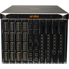 HPE Aruba 8400 8-slot Chassis - Manageable - 3 Layer Supported - Modular - Optical Fiber - 8U High - Rack-mountable, Rail-mountable, Surface Mount - 1 Year Limited Warranty - TAA Compliance JL376A#ABA