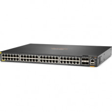 HPE Aruba 6300F 48-port 1GbE Class 4 PoE and 4-port SFP56 Switch - 48 Ports - Manageable - 3 Layer Supported - Modular - 4 SFP Slots - Twisted Pair, Optical Fiber - 1U High - Rack-mountable - Lifetime Limited Warranty JL665A#AC4
