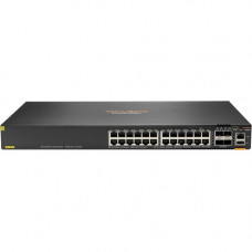 HPE Aruba 6300F 24-port 1GbE Class 4 PoE and 4-port SFP56 Switch - 24 Ports - Manageable - 3 Layer Supported - Modular - 4 SFP Slots - Twisted Pair, Optical Fiber - 1U High - Rack-mountable - Lifetime Limited Warranty JL666A#B2E