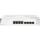 HPE Aruba Instant On 1830 8G 4p Class4 PoE 65W Switch - 8 Ports - Manageable - Gigabit Ethernet - 10/100/1000Base-T - 2 Layer Supported - Power Supply - 8.20 W Power Consumption - 65 W PoE Budget - Twisted Pair - PoE Ports - Rack-mountable, Cabinet Mount,
