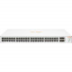 HPE Aruba Instant On 1830 48G 4SFP Switch - 48 Ports - Manageable - Gigabit Ethernet - 10/100/1000Base-T, 100/1000Base-X - 2 Layer Supported - Modular - 4 SFP Slots - Power Supply - 17.70 W Power Consumption - Twisted Pair, Optical Fiber - Rack-mountable,