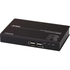 ATEN Slim HDMI Single Display KVM over IP Receiver - 1 Computer(s) - 1920 x 1200 Maximum Video Resolution - 1 x Network (RJ-45) - 4 x USB - 1 x HDMI - Rack-mountable, Wall Mountable - 1U KE8900SR