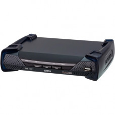 ATEN 4K DisplayPort Single Display KVM over IP Receiver with PoE - 1 Local User(s) - 4K - 3840 x 2160 Maximum Video Resolution - 2 x Network (RJ-45) - 4 x USB - DisplayPort - Desktop, Wall Mountable, Rack-mountable - 0U KE9952R