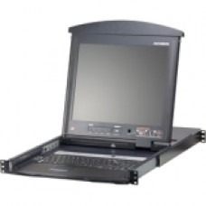 ATEN KL1516AN Dual Rail Rackmount LCD-TAA Compliant - 16 Computer(s) - 17" LCD-None Listed Compliance KL1516AN