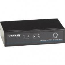 Black Box ServSwitch KVM Switch DT DisplayPort with USB and Audio, 2-Port - 2 Computer(s) - 1 Local User(s) - 2560 x 1600 - 6 x USB - DesktopDisplayPort - TAA Compliance KV9702A