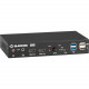 Black Box 2-Port 4K HDMI Dual-Head KVM Switch (with Audio Line In/Out and USB Hub) - 2 Computer(s) - 3840 x 2160 - 5 x USB - 2 x HDMI - TAA Compliant - TAA Compliance KVD200-2H