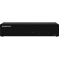 Black Box Secure KVM Switch - DisplayPort - 2 Computer(s) - 4 Local User(s) - 3840 x 2160 - 6 x USB - Desktop - 10 x DisplayPort - TAA Compliant KVS4-2004V