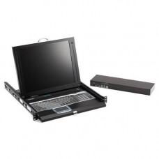 Black Box ServTray KVT417A Rack Mount LCD - 8 Computer(s) - 17" LCD - 1280 x 1024PS/2 PortUSBVGA - Keyboard - 1U High - TAA Compliance KVT417A-8UV-R2