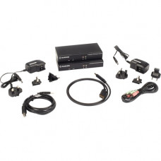 Black Box KVX KVM Extender - 1 Computer(s) - 1 Local User(s) - 32808.40 ft Range - 4K - 3840 x 2160 Maximum Video Resolution - 5 x USB - DisplayPort - 5 V DC Input Voltage - Rack-mountable - 1U - TAA Compliant - TAA Compliance KVXLCDPF-100