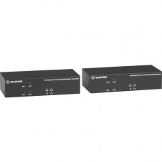 Black Box KVX Video Extender Transmitter/Receiver - 2 Input Device - 2 Output Device - 98425.20 ft Range - 5 x USB - DisplayPort - 4K UHD - 3840 x 2160 - Optical Fiber - TAA Compliant - TAA Compliance KVXLCDPF-200