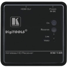 Kramer KW-14R Wireless HD Receiver - 1 Output Device - 100 ft Range - 1 x USB - 1 x HDMI Out - Full HD - 1920 x 1080 KW-14R