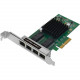 SIIG Quad-Port Gigabit Ethernet PCIe 4-Lane Card - I350-T4 - PCI Express 2.1 x4 - 4 Port(s) - 4 - Twisted Pair LB-GE0114-S1