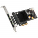 SIIG 4 Port Gigabit Ethernet with POE PCIe Card - Intel 350 - PCI Express Card LB-GE0811-S1