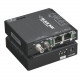 Black Box Fast Ethernet Hardened Media Converter - 2 x RJ-45 , 1 x SC Duplex - 10/100Base-TX, 100Base-X - External, Rack-mountable LBH100A-H-SC-24
