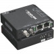 Black Box Hardened Fast Ethernet Media Converter Switch - 1 x ST Duplex , 2 x RJ-45 - 100Base-X, 10/100Base-TX - External, Rack-mountable - TAA Compliance LBH100A-H-ST-24