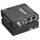 Black Box Hardened Media Converter Switch - 2 x RJ-45 , 1 x ST Duplex - 10/100Base-TX, 100Base-X - External, Rack-mountable - TAA Compliance LBH100A-H-ST