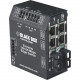 Black Box LBH240 Transceiver/Media Converter - New - 4 x Network (RJ-45) - 2 x SC Ports - Single-mode - Fast Ethernet - 10/100Base-T - DIN Rail Mountable - TAA Compliant - TAA Compliance LBH240A-PD-SSC-24