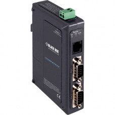 Black Box LES400 Device Server - Twisted Pair - 1 x Network (RJ-45) - 2 x Serial Port - 10/100Base-TX - Fast Ethernet - DIN Rail Mountable - TAA Compliant - TAA Compliance LES422A