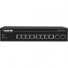 Black Box 10-Port 10 Gigabit Ethernet Switch Web Smart - 8 Ports - Manageable - TAA Compliant - 2 Layer Supported - Modular - Twisted Pair, Optical Fiber - 1U High - Rack-mountable - 1 Year Limited Warranty - TAA Compliance LGB5510A