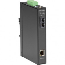 Black Box LGC280 Series Gigabit Industrial Media Converter - Single-Mode SC - 1 x Network (RJ-45) - 1 x SC Ports - DuplexSC Port - Single-mode - Gigabit Ethernet - 10/100/1000Base-T, 1000Base-X - Rail-mountable, Wall Mountable - TAA Compliant - TAA Compli