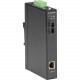 Black Box LGC280 Series Gigabit Industrial Media Converter - Single-Mode SC - 1 x Network (RJ-45) - 1 x SC Ports - DuplexSC Port - Single-mode - Gigabit Ethernet - 10/100/1000Base-T, 1000Base-X - Rail-mountable, Wall Mountable - TAA Compliant - TAA Compli