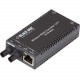 Black Box MultiPower Miniature Transceiver/Media Converter - 1 x Network (RJ-45) - 1 x ST Ports - DuplexST Port - Multi-mode - Fast Ethernet - 10/100Base-T, 100Base-FX - Rack-mountable, Standalone - TAA Compliance LHC013A-R4