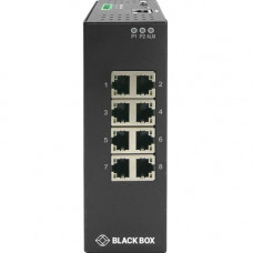 Black Box Industrial Gigabit Ethernet Managed L2+ Switch - Extreme Temperature, (8) RJ-45 - 8 Ports - Manageable - TAA Compliant - 2 Layer Supported - Twisted Pair - DIN Rail Mountable, Wall Mountable - 1 Year Limited Warranty - TAA Compliance LIG1080A