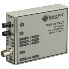 Black Box FlexPoint Ethernet Media Converter - 1 x ST , 1 x BNC - 10Base-FL - External - TAA Compliance LMC211A-SM