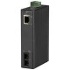 Black Box Hardened Mini Industrial Media Converter - 1 x RJ-45 , 1 x SC Duplex - 1000Base-X - External - TAA Compliance LMC270A-MM-SC