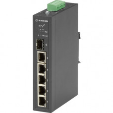 Black Box Industrial Ethernet PoE+ Switch - Unmanaged, Extreme Temperature, 6-Port - 5 Ports - 2 Layer Supported - Modular - Twisted Pair, Optical Fiber - Wall Mountable, DIN Rail Mountable, Panel-mountable - 1 Year Limited Warranty LPH3061A