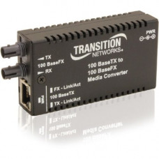 TRANSITION NETWORKS Mini Fast Ethernet Media Converter - 1 x Network (RJ-45) - 1 x SC Ports - 10/100Base-TX, 100Base-FX - Wall Mountable, Rack-mountable, Desktop - TAA Compliance M/E-TX-FX-01(SC)-NA