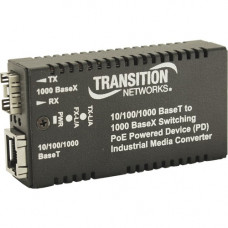 TRANSITION NETWORKS M/GE-xSW-SFP-01-xx-UxX Transceiver/Media Converter - 1 x Network (RJ-45) - Gigabit Ethernet - 10/100/1000Base-T, 1000Base-X - 1 x Expansion Slots - SFP (mini-GBIC) - 1 x SFP Slots - Rail-mountable, External, Wall Mountable, Rack-mounta