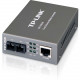 TP-Link MC100CM Media Converter, 10/100Mbps RJ45 to 100M multi-mode SC fiber, up to 1.2miles, chassis mountable - 1 x Network (RJ-45) - 10/100Base-TX, 100Base-FX - External" MC100CM