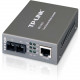TP-Link MC110CS Media Converter, 10/100Mbps RJ45 to 100M single-mode SC fiber, up to 1.2miles, chassis mountable - 1 x Network (RJ-45) - 10/100Base-TX, 100Base-FX - External" MC110CS