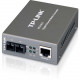 TP-Link MC210CS Gigabit Media Ethernet Converter, 1000Mbps RJ45 to 1000M single-mode SC fiber, up to 15Km/9miles, chassis mountable - 1 x Network (RJ-45) - 1000Base-T, 1000Base-FX - External" MC210CS