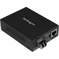 Startech.Com Gigabit Ethernet Fiber Media Converter - Compact - 850nm MM LC - 550m - With MM SFP Transceiver - 1 x Network (RJ-45) - 1 x LC Ports - DuplexLC Port - Multi-mode - Gigabit Ethernet - 10/100/1000Base-TX, 1000Base-LX, 1000Base-SX - Desktop, Wal