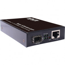 Tripp Lite N785-H01-SFP Transceiver/Media Converter - 1 x Network (RJ-45) - Multi-mode, Single-mode - Gigabit Ethernet - 10/100/1000Base-T, 100/1000Base-X - 1 x Expansion Slots - SFP (mini-GBIC) - 1 x SFP Slots - DIN Rail Mountable, Wall Mountable, Deskto