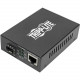 Tripp Lite Gigabit SFP Fiber to Ethernet Media Converter, POE+ - 10/100/1000 Mbps - 1 x Network (RJ-45) - Single-mode - Gigabit Ethernet - 10/100/1000Base-T, 1000Base-X - 1 x Expansion Slots - SFP (mini-GBIC) - 1 x SFP Slots N785-P01-SFP