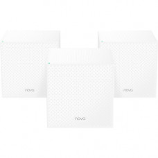 Tenda nova MW12 Wi-Fi 5 IEEE 802.11a/b/g/n/ac Wireless Router - Tri Band - 2.40 GHz ISM Band - 5 GHz UNII Band - 4 x Antenna(4 x Internal) - 262.50 MB/s Wireless Speed - 3 x Network Port - Gigabit Ethernet - Desktop NOVA MW12(3-PACK)