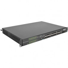 Tripp Lite 24-Port Gigabit Ethernet Switch L2 Managed PoE+ w/ 12-Outlet PDU - 24 Ports - Manageable - 2 x Expansion Slots - 1000Base-X, 10/100/1000Base-T - Modular - 24 x Network, 2 x Expansion Slot - Optical Fiber, Twisted Pair - Gigabit Ethernet - 2 x S