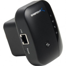 Sabrent IEEE 802.11n 300 Mbit/s Wireless Range Extender - 2.40 GHz - 1 x Network (RJ-45) - Ethernet, Fast Ethernet - Wall Mountable NT-WRPT