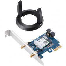 Asus PCE-AC58BT IEEE 802.11ac Bluetooth 5.0 - Wi-Fi/Bluetooth Combo Adapter for Desktop Computer - PCI Express x4 - 1.69 Gbit/s - 2.50 GHz ISM - 5 GHz UNII - Internal PCE-AC58BT