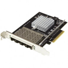 Startech.Com Quad Port 10G SFP+ Network Card - Intel XL710 Open SFP+ Converged Adapter - PCIe 10 Gigabit Fiber Optic Server NIC - 10GbE - Quad port SFP+ network card for MSA compliant SFP+ /DAC - 10 Gigabit Ethernet Card Intel XL710-BM2 10GbE converged ne