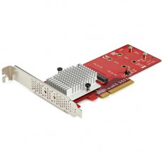 Startech.Com x8 Dual M.2 PCIe SSD Adapter - PCIe 3.0 - PCI Express M.2 SSD Adapter Card - For PCIe NVMe and PCIe AHCI M.2 SSDs (PEX8M2E2) - TAA Compliance PEX8M2E2