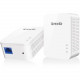 Tenda PH3 1000Mbps Gigabit Powerline Adapter - 1 x Network (RJ-45) - 1000 Mbit/s Powerline - 984.25 ft Distance Supported - HomePlug AV2 - Gigabit Ethernet PH3